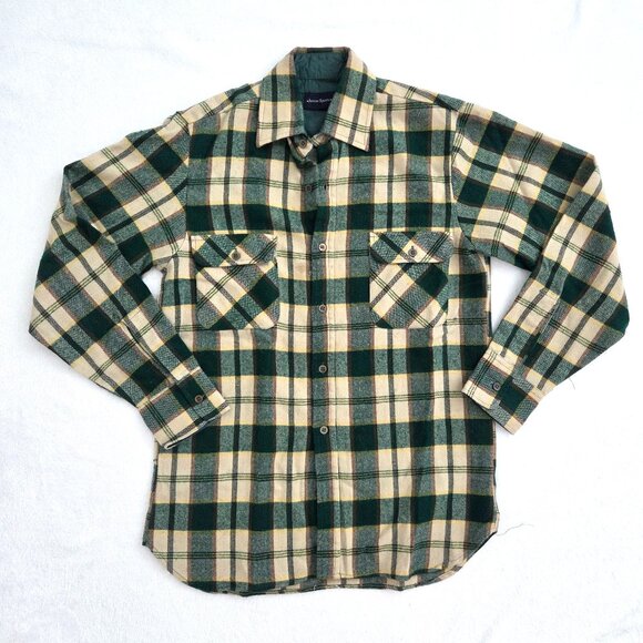 Vintage Other - Vtg 90s Green Plaid Flannel Shirt Men's Small‎ Arrow Sportswear Cabincore Grunge